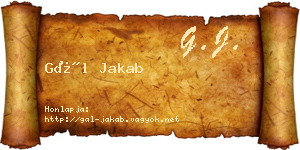 Gál Jakab névjegykártya